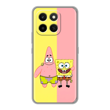 Силиконовый чехол на Honor X6C с принтом Спанч боб Спанчбоб Силиконовый чехол на Honor X6C с принтом Спанч боб Спанчбоб