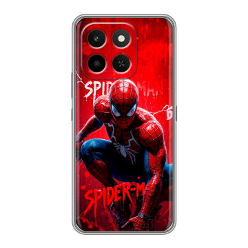 Силиконовый чехол на Honor X6C с принтом Spiderman Человек паук Силиконовый чехол на Honor X6C с принтом Spiderman Человек паук
