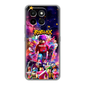 Силиконовый чехол на Honor X6C с принтом Roblox Роблокс Силиконовый чехол на Honor X6C с принтом Roblox Роблокс