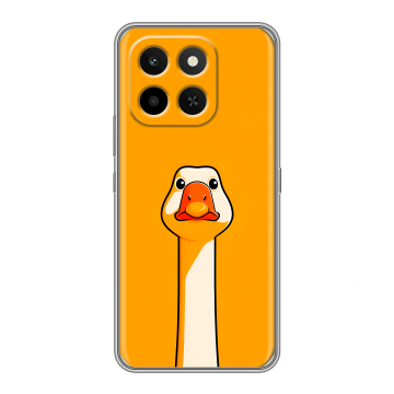 Силиконовый чехол на Honor X6C с принтом Смешная утка Силиконовый чехол на Honor X6C с принтом Смешная утка