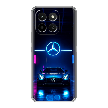 Силиконовый чехол на Honor X6C с принтом Mercedes Мерседес Силиконовый чехол на Honor X6C с принтом Mercedes Мерседес