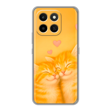 Силиконовый чехол на Honor X6C с принтом Милые котята Силиконовый чехол на Honor X6C с принтом Милые котята