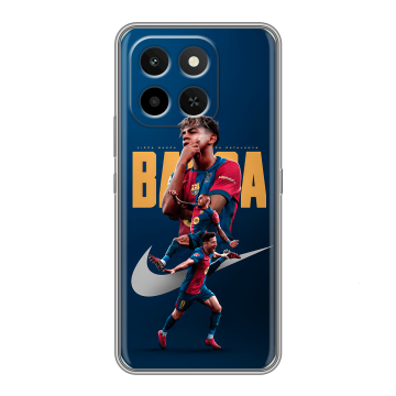 Силиконовый чехол на Honor X6C с принтом Барселона Barca Yamal Силиконовый чехол на Honor X6C с принтом Барселона Barca Yamal