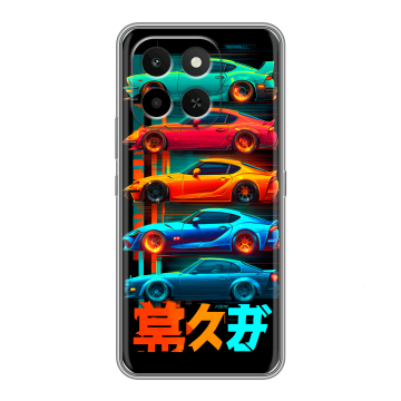 Силиконовый чехол на Honor X6C с принтом машины тачки Силиконовый чехол на Honor X6C с принтом машины тачки