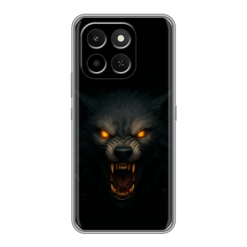 Силиконовый чехол на Honor X6C с принтом Волк Силиконовый чехол на Honor X6C с принтом Волк