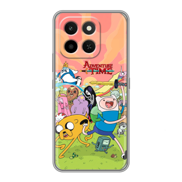 Силиконовый чехол на Honor X6C с принтом Adventure time Время приключений Силиконовый чехол на Honor X6C с принтом Adventure time Время приключений