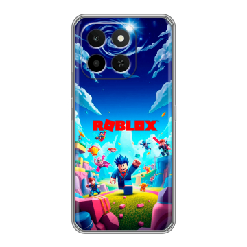 Силиконовый чехол на Honor X6C с принтом Roblox Роблокс