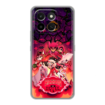 Силиконовый чехол на Honor X6C с принтом Hazbin Hotel Отель Хазбин Силиконовый чехол на Honor X6C с принтом Hazbin Hotel Отель Хазбин