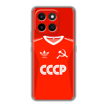 Силиконовый чехол на Honor X6C с принтом Флаг Герб СССР Силиконовый чехол на Honor X6C с принтом Флаг Герб СССР