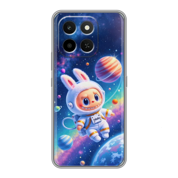 Силиконовый чехол на Honor X6C с принтом Labubu Лабубу