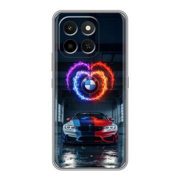 Силиконовый чехол на Honor X6C с принтом BMW БМВ