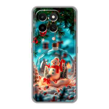 Силиконовый чехол на Honor X6C с принтом Новый год Силиконовый чехол на Honor X6C с принтом Новый год