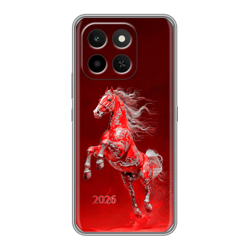Силиконовый чехол на Honor X6C с принтом Новый год Силиконовый чехол на Honor X6C с принтом Новый год