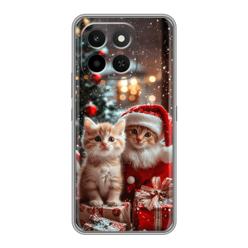 Силиконовый чехол на Honor X6C с принтом Новый год Силиконовый чехол на Honor X6C с принтом Новый год
