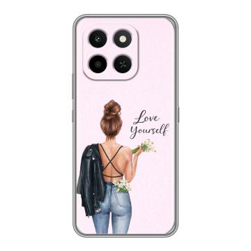 Силиконовый чехол на Honor X6C с принтом женский