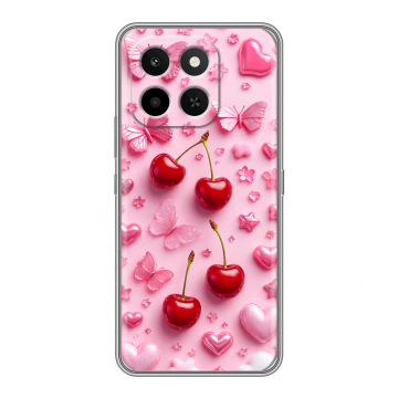 Силиконовый чехол на Honor X6C с принтом для девочек Силиконовый чехол на Honor X6C с принтом для девочек