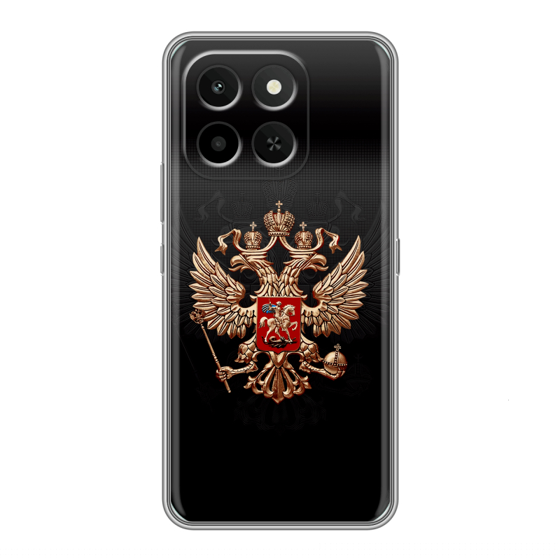 Силиконовый чехол на Honor X6C с принтом Герб России Силиконовый чехол на Honor X6C с принтом Герб России