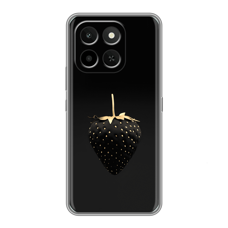 Силиконовый чехол на Honor X6C с принтом Черная клубника Силиконовый чехол на Honor X6C с принтом Черная клубника