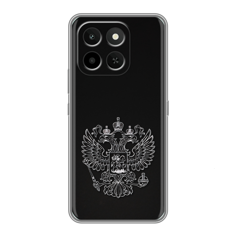 Силиконовый чехол на Honor X6C с принтом Герб России Силиконовый чехол на Honor X6C с принтом Герб России