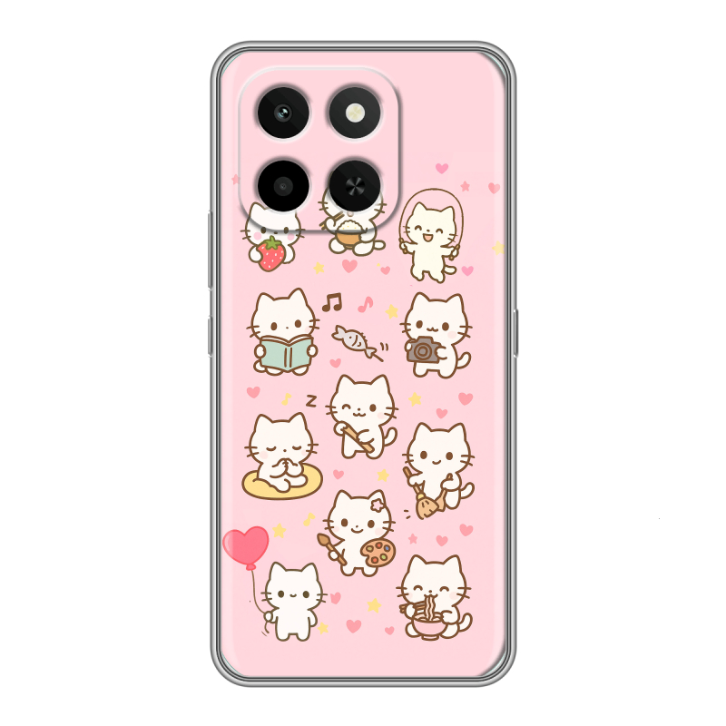 Силиконовый чехол на Honor X6C с принтом Hello Kitty Хелоу Кити Силиконовый чехол на Honor X6C с принтом Hello Kitty Хелоу Кити
