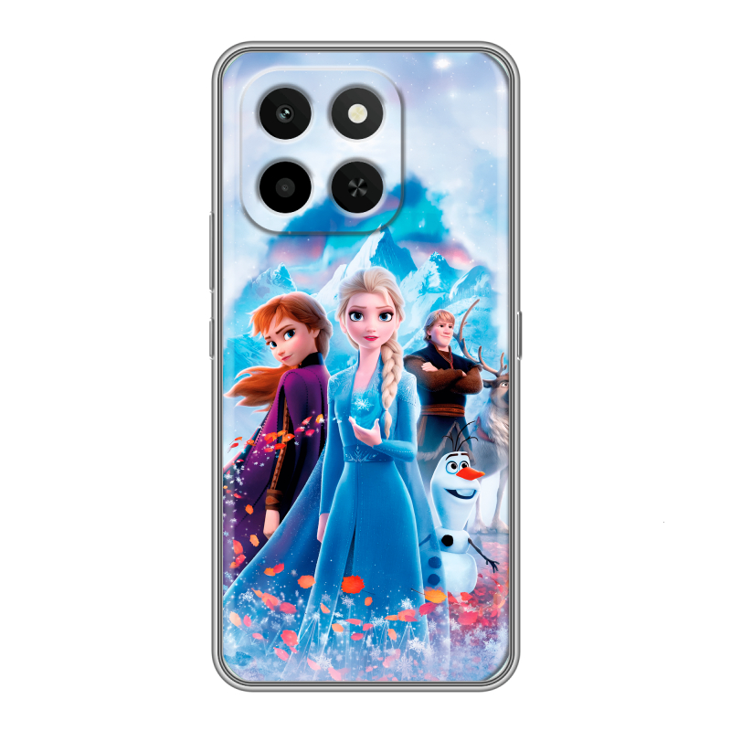 Силиконовый чехол на Honor X6C с принтом Холодное сердце Frozen Силиконовый чехол на Honor X6C с принтом Холодное сердце Frozen