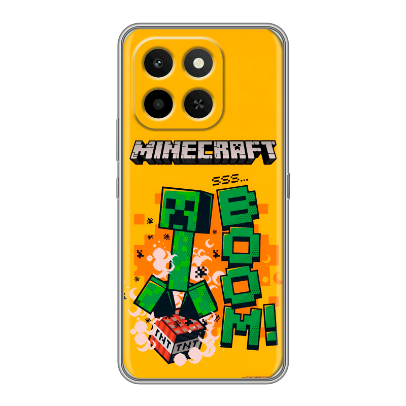 Силиконовый чехол на Honor X6C с принтом Майнкрафт Minecraft Силиконовый чехол на Honor X6C с принтом Майнкрафт Minecraft