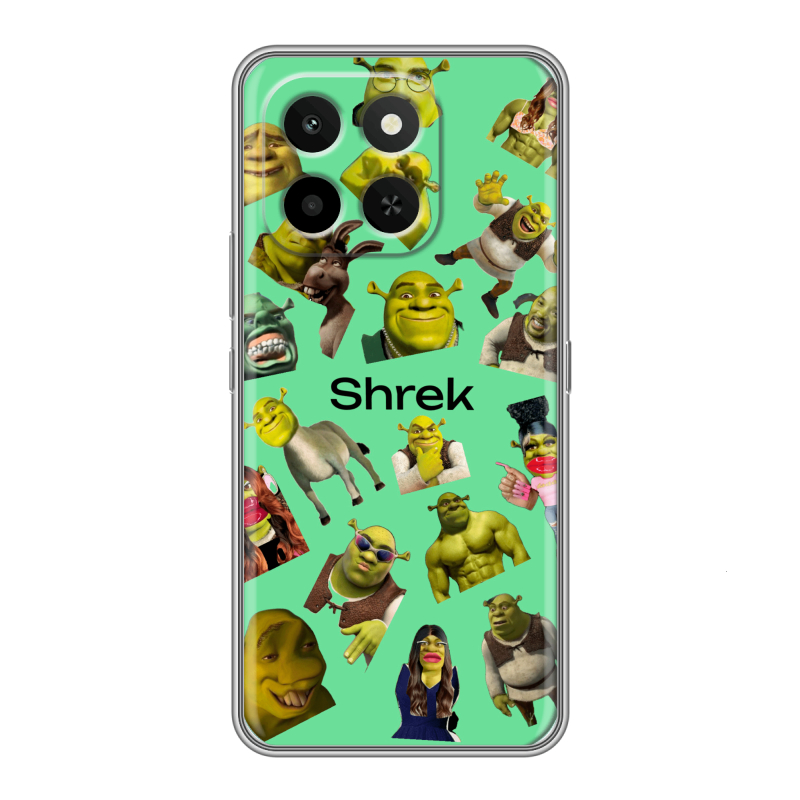 Силиконовый чехол на Honor X6C с принтом Шрек Shrek Силиконовый чехол на Honor X6C с принтом Шрек Shrek