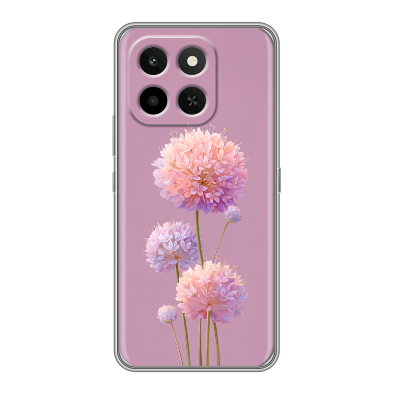Силиконовый чехол на Honor X6C с принтом Цветы Силиконовый чехол на Honor X6C с принтом Цветы