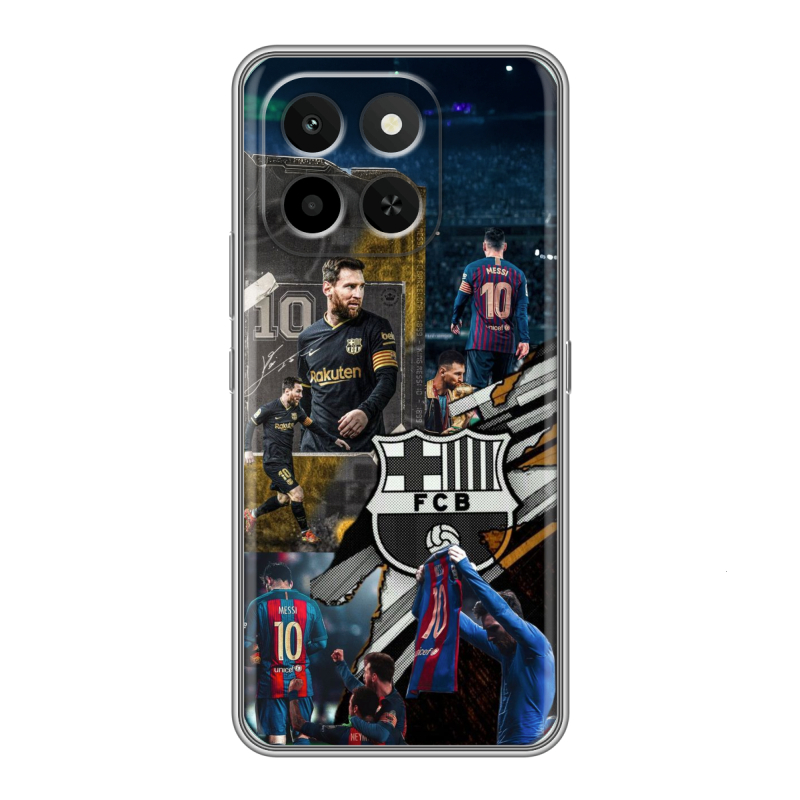 Силиконовый чехол на Honor X6C с принтом Messi Barcelona Силиконовый чехол на Honor X6C с принтом Messi Barcelona