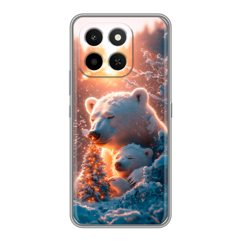 Силиконовый чехол на Honor X6C с принтом Новый год Силиконовый чехол на Honor X6C с принтом Новый год