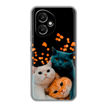 Силиконовый чехол на Honor 400 с принтом Кошки Силиконовый чехол на Honor 400 с принтом Кошки