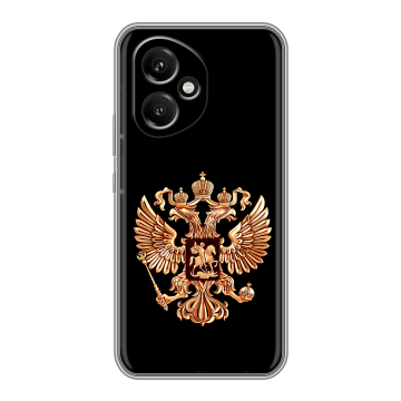 Силиконовый чехол на Honor 400 с принтом Герб России золотой