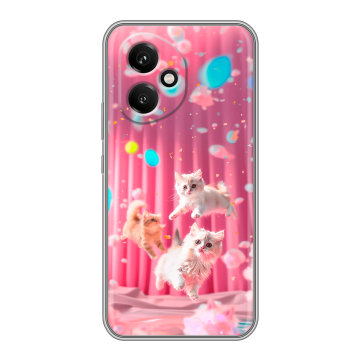 Силиконовый чехол на Honor 400 с принтом милые котики