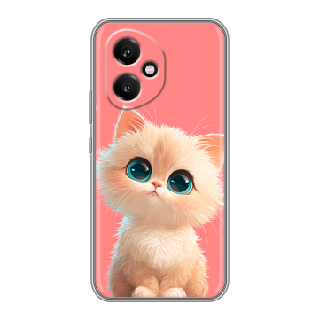 Силиконовый чехол на Honor 400 с принтом Розовый котенок