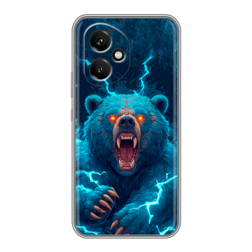 Силиконовый чехол на Honor 400 с принтом Медведь