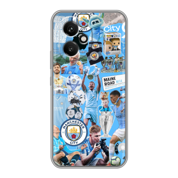 Силиконовый чехол на Honor 400 с принтом Man City Манчестер Сити