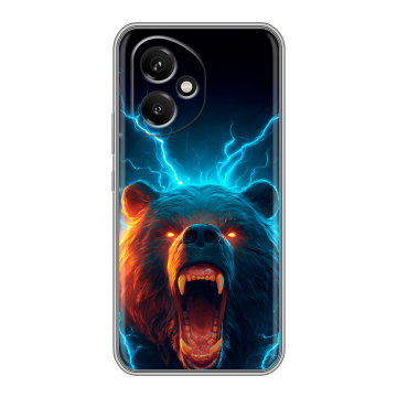 Силиконовый чехол на Honor 400 с принтом Медведь