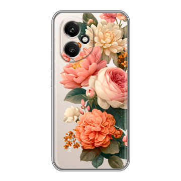 Силиконовый чехол на Honor 400 с принтом цветы