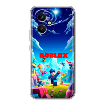 Силиконовый чехол на Honor 400 с принтом Roblox Роблокс