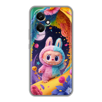 Силиконовый чехол на Honor 400 с принтом Labubu Лабубу