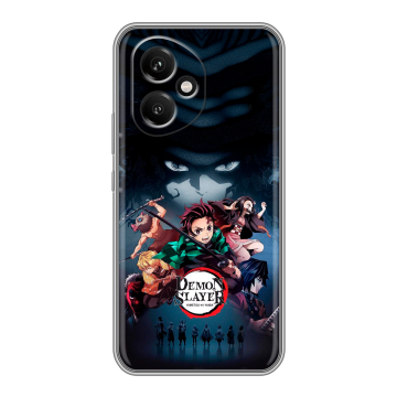 Силиконовый чехол на Honor 400 с принтом Demon Slayer Клинок рассекающий демонов