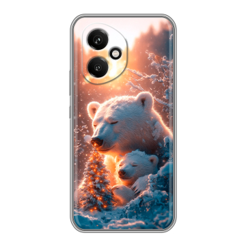 Силиконовый чехол на Honor 400 с принтом Новый год