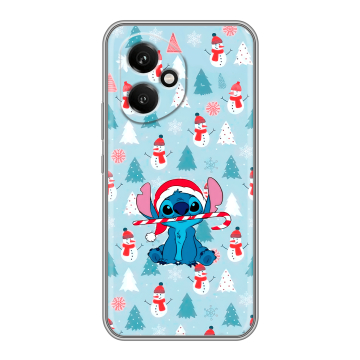 Силиконовый чехол на Honor 400 с принтом Стич Новый год