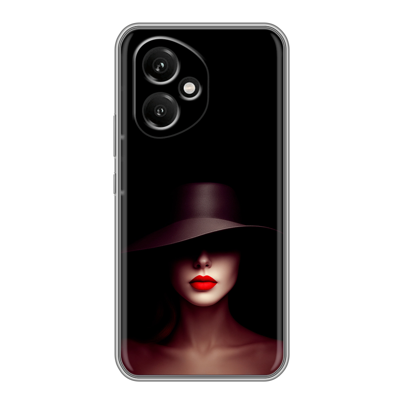 Силиконовый чехол на Honor 400 с принтом Девушка в шляпе Силиконовый чехол на Honor 400 с принтом Девушка в шляпе