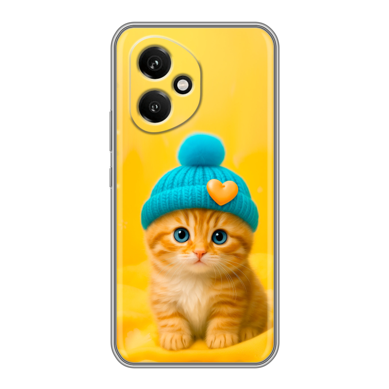 Силиконовый чехол на Honor 400 с принтом Котенок в шапке Силиконовый чехол на Honor 400 с принтом Котенок в шапке