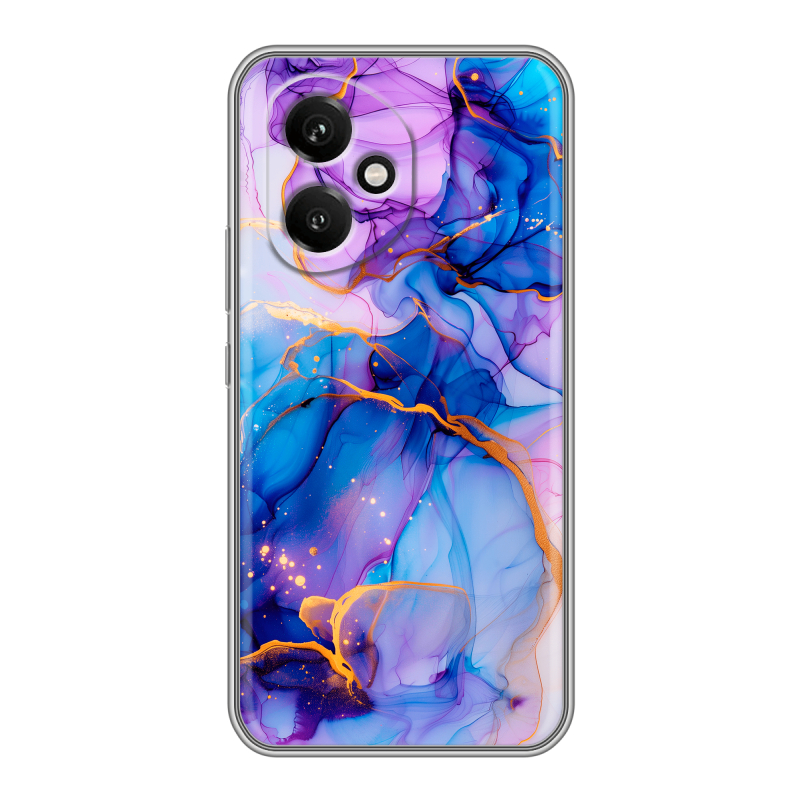 Силиконовый чехол на Honor 400 с принтом синий мрамор Силиконовый чехол на Honor 400 с принтом синий мрамор