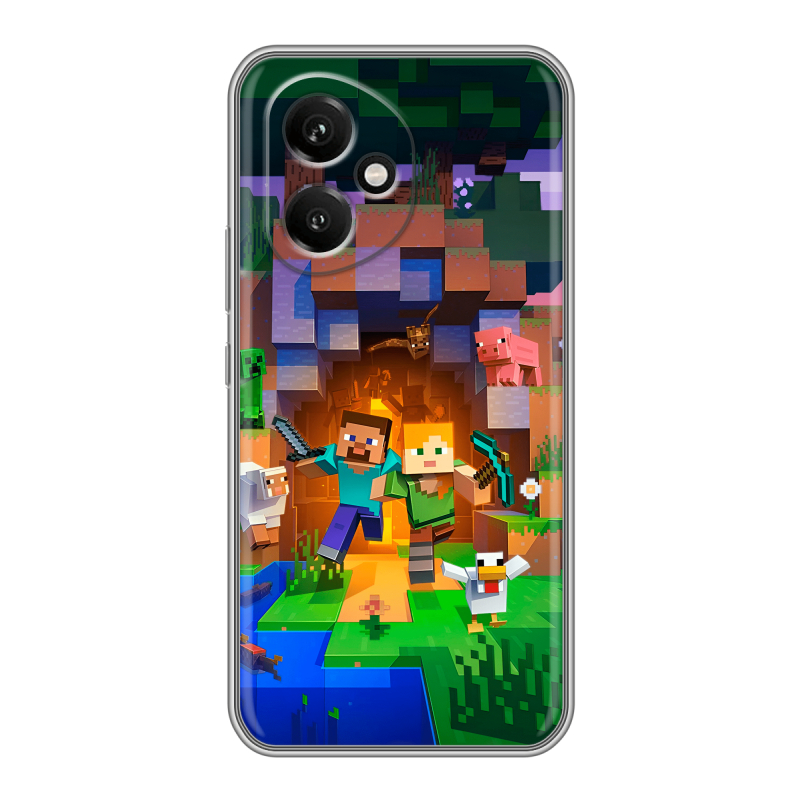 Силиконовый чехол на Honor 400 с принтом Майнкрафт Minecraft Силиконовый чехол на Honor 400 с принтом Майнкрафт Minecraft