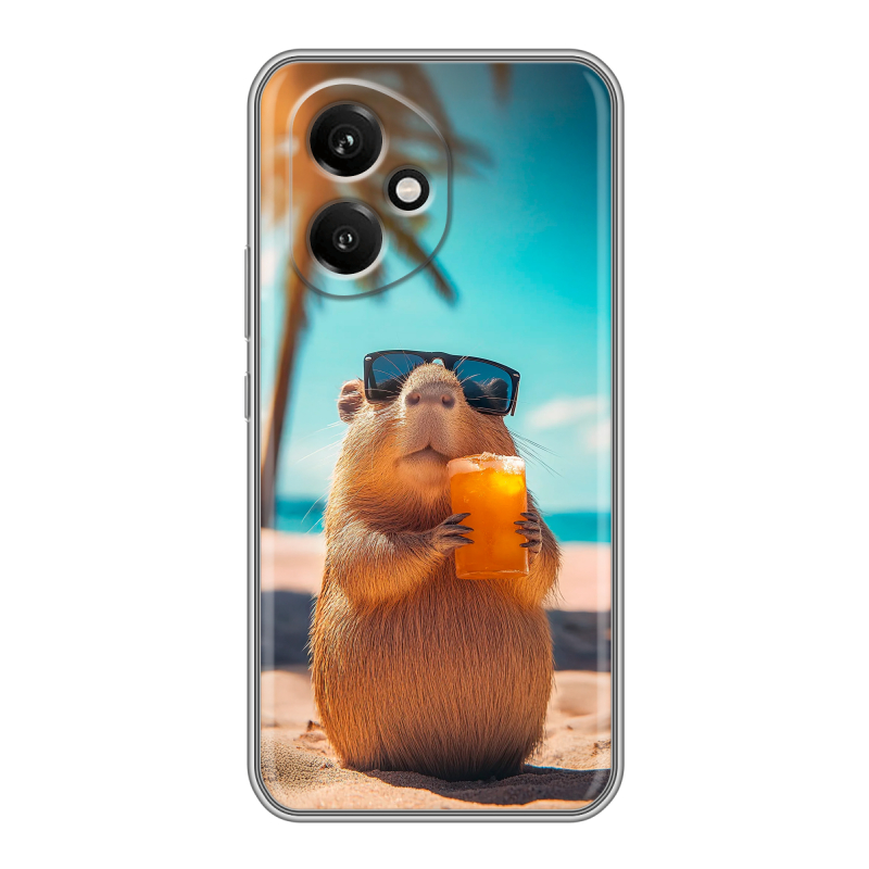 Силиконовый чехол на Honor 400 с принтом Капибара Силиконовый чехол на Honor 400 с принтом Капибара