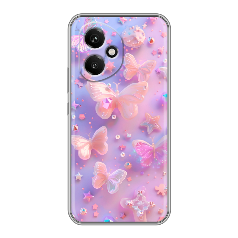 Силиконовый чехол на Honor 400 с принтом Бабочки Силиконовый чехол на Honor 400 с принтом Бабочки
