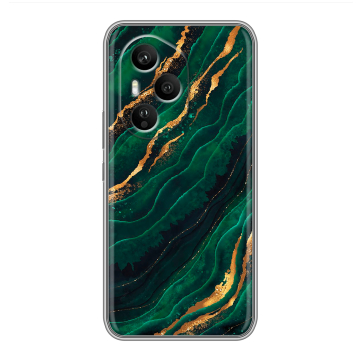 Силиконовый чехол на Honor 400 Pro с принтом Мрамор зеленое золото Силиконовый чехол на Honor 400 Pro с принтом Мрамор зеленое золото